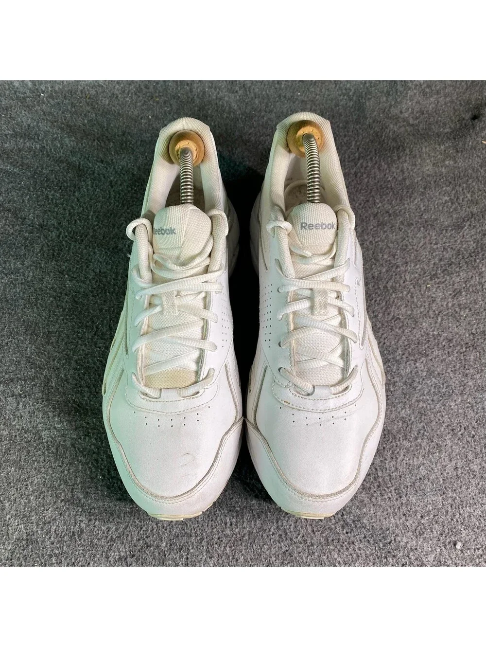 Reebok DMX Max Shoes Womens Size 10W White Leather Walking Athletic Sneakers